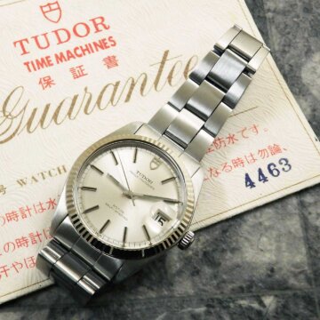チュードル/TUDOR プリンス・オイスターデイト アンティーク  シルバー文字盤 正面全体
