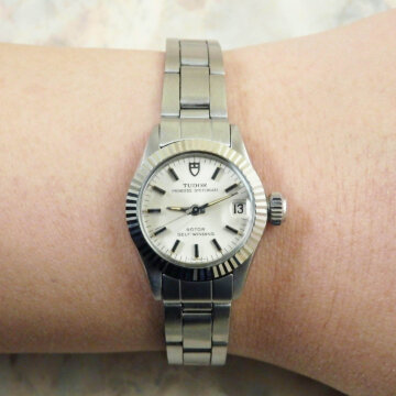 チュードル TUDOR プリンセスオイスターデイト アンティーク時計 レディース フルーテッドベゼル 試着イメージ