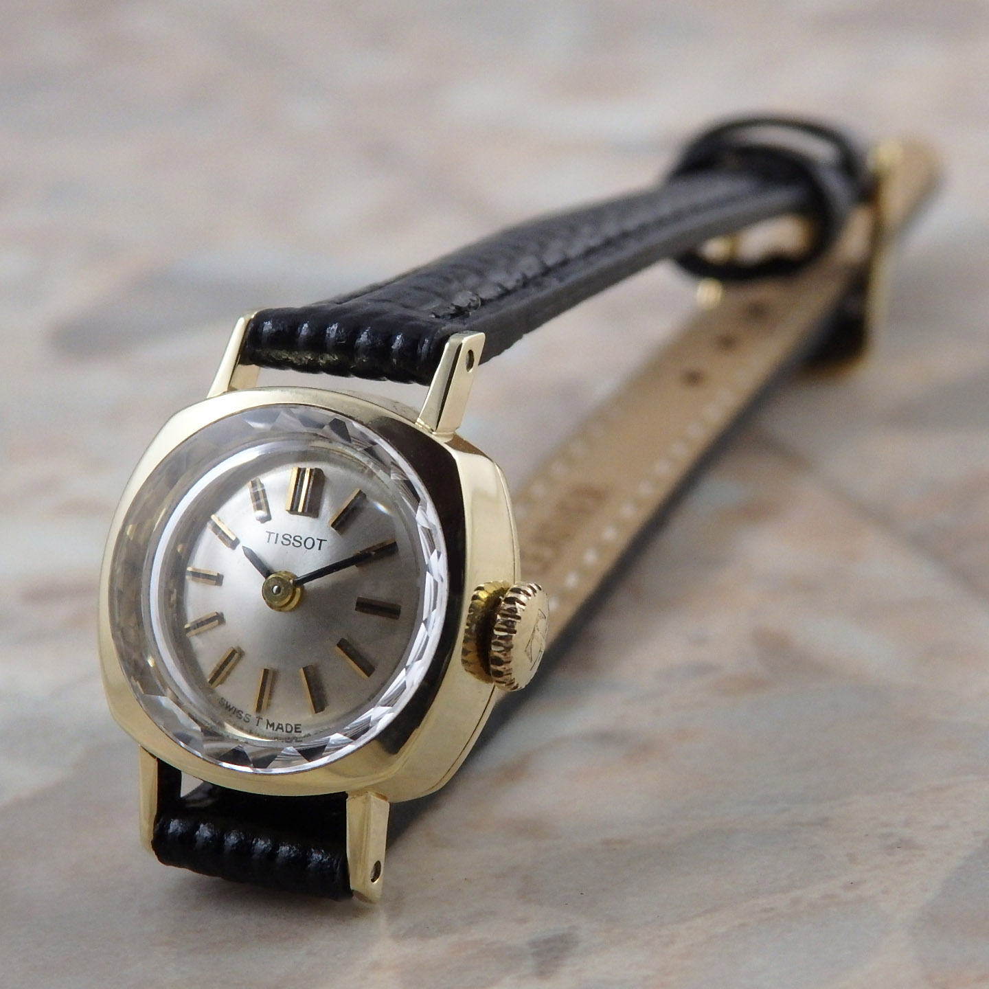 TISSOT ティソ KYG 金無垢 レディースウォッチ カットガラス 1967年
