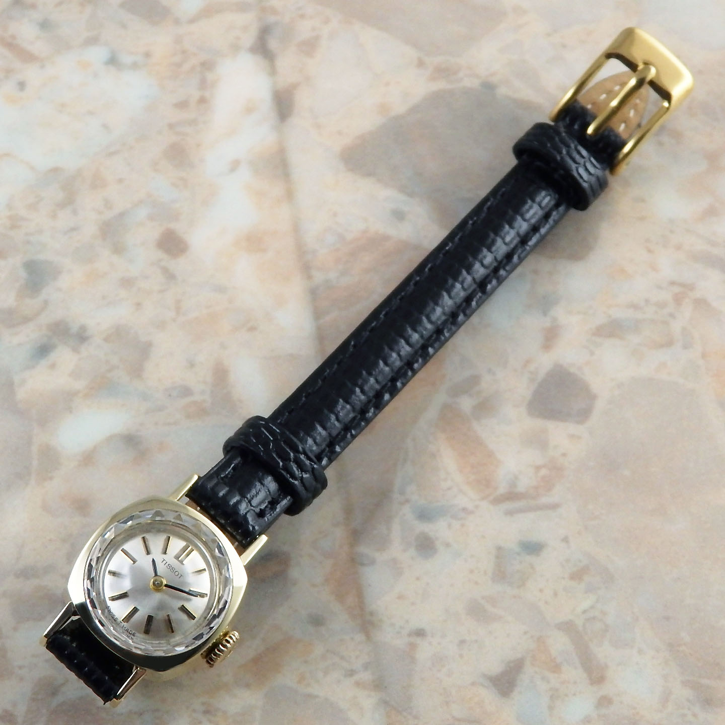 TISSOT ティソ KYG 金無垢 レディースウォッチ カットガラス 1967年