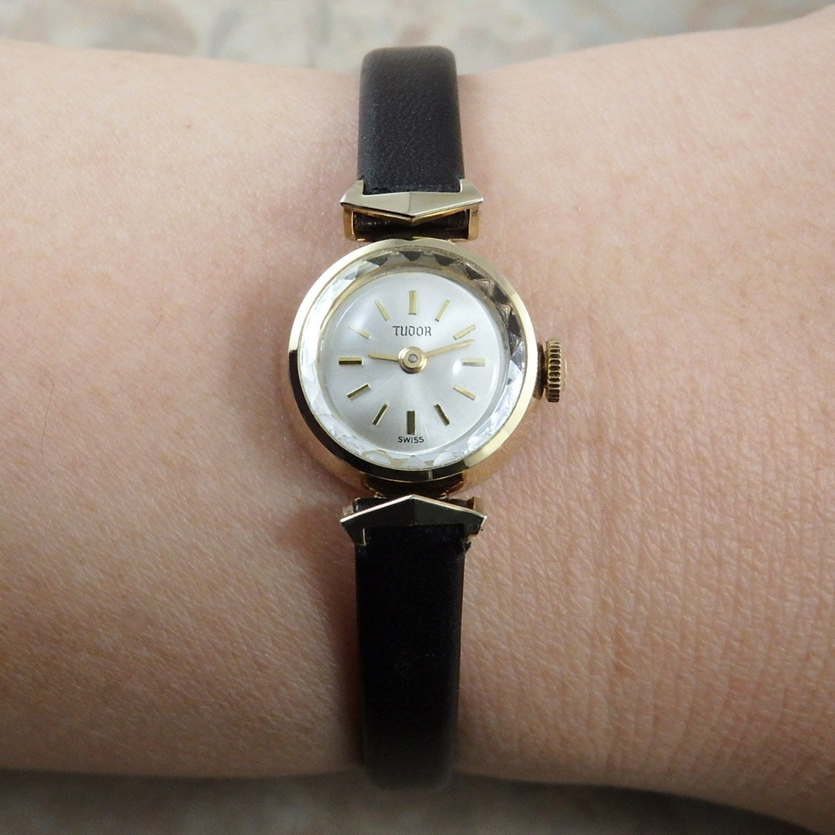 希少チュードルtudorハートラグアンティークウォッチレディース