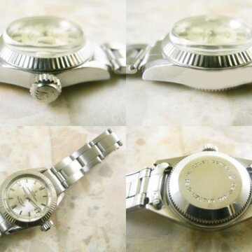 チュードル・TUDOR アンティーク レディース プリンセスオイスターデイト 希少 ツイストラグ ロレックス純正ブレス 側面 リューズ