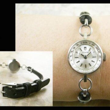 TUDOR レディース アンティーク カットガラス 側面 リューズ