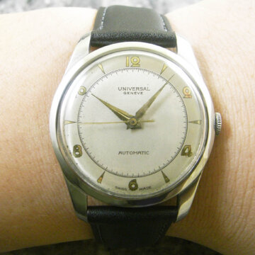 UNIVERSAL GENEVE ユニバーサル・ ジュネーブ バンパー式自動巻 アンティーク 背面