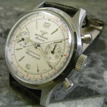 WITTNAUER ウィットナー プロフェッショナル クロノグラフ 手巻き式 正面全体