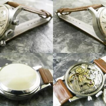 WITTNAUER ウィットナー ヴィンテージ ツーレジスター クロノグラフ 側面 リューズ