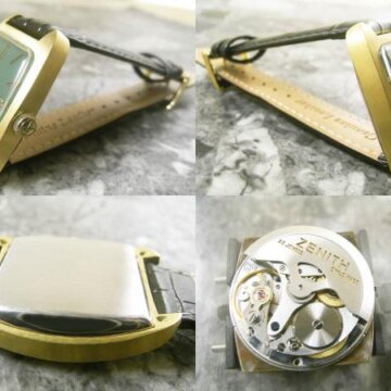 ゼニス・ZENITH アンティーク 腕時計 希少 グリーンダイアル BOX